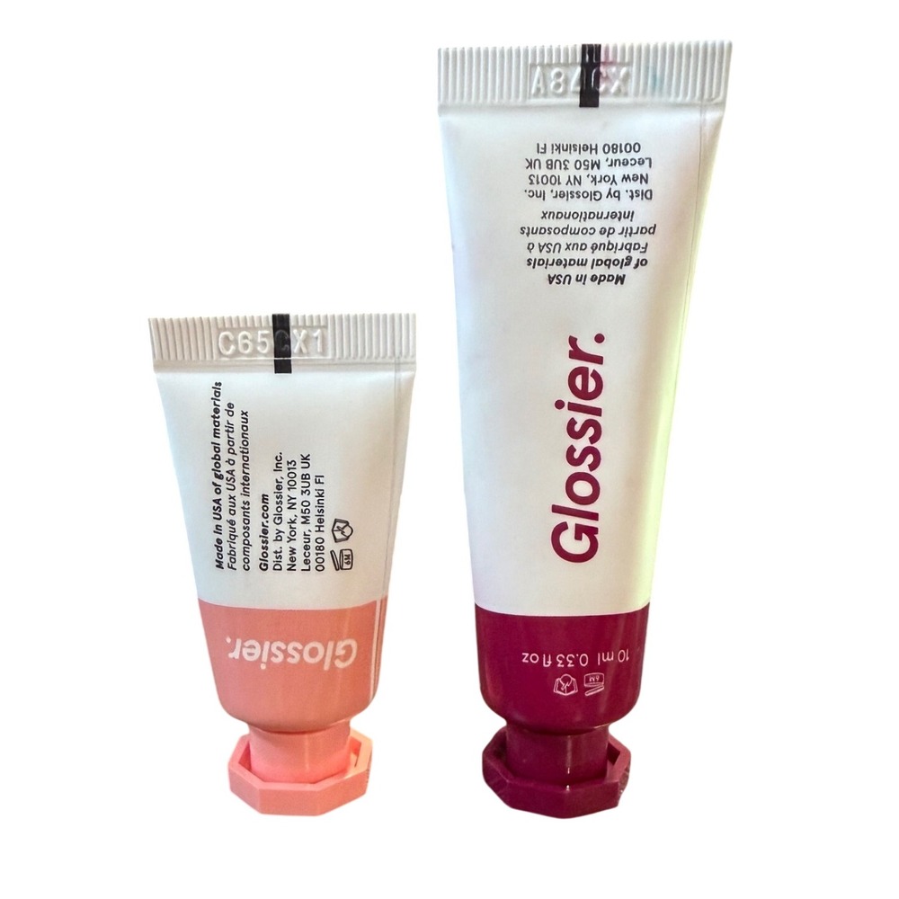 Glossier Cloud Paint Blush Duo Puff & Powder Pink Mini Travel Size Set
